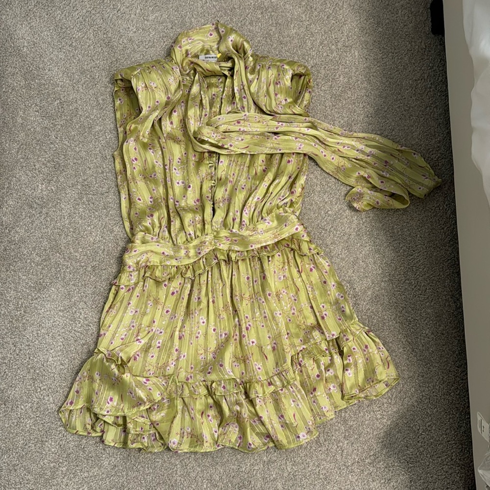 Green mini dress